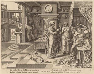 聖ペテロによるエネアスの癒し 作： Philip Galle after Maerten van Heemskerck