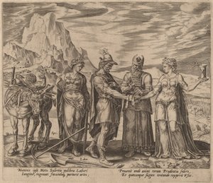 労働と勤勉の結婚 作： Philip Galle after Maerten van Heemskerck