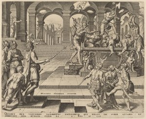 サマリアの祭司たちの虐殺 作： Philip Galle, after Maerten van Heemskerck