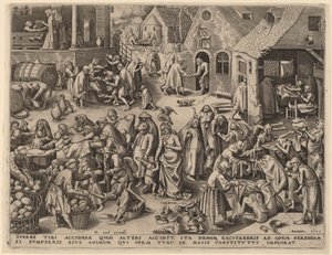 チャリティー 作： Philip Galle after Pieter Bruegel the Elder