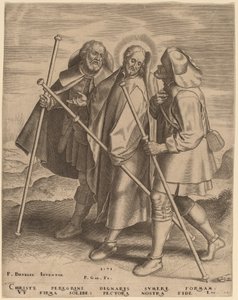 エマオに向かうキリストと弟子たち 作： Philip Galle after Pieter Bruegel the Elder