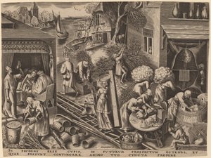 慎重 作： Philip Galle after Pieter Bruegel the Elder