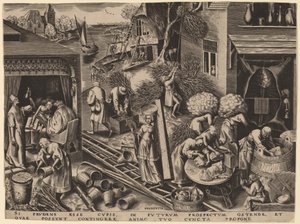 慎重 作： Philip Galle after Pieter Bruegel the Elder