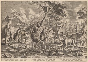 時の勝利 作： Philip Galle after Pieter Bruegel the Elder