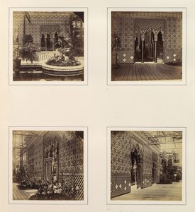 [アルハンブラ コートの正面、アルハンブラ コートへの入り口、... の側面図、ca. 1859年。 作： Philip Henry Delamotte.