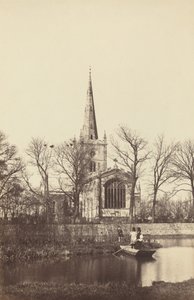 川岸の教会、1850年代。 作： Philip Henry Delamotte