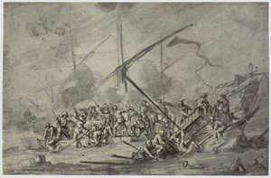デラベラ、海の戦い 作： Philip Henry Delamotte