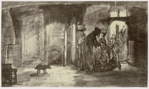 レンブラント、トビアトがトビアスを祝福 作： Philip Henry Delamotte