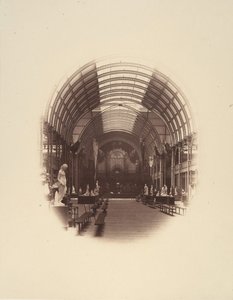 1857 年、マンチェスター、セントラル ホール、美術品展での眺め。 作： Philip Henry Delamotte