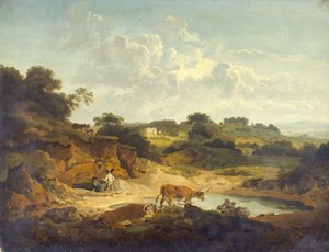 風景（キャンバスに油彩） 作： Philip James de (1740 1812) Loutherbourg