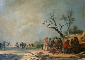 スケーター（キャンバスに油彩） 作： Philip James de (1740 1812) Loutherbourg
