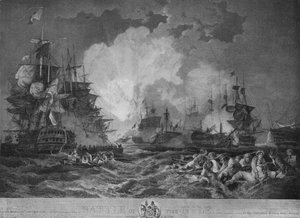 アブキール湾、c1799 作： Philip James de Loutherbourg