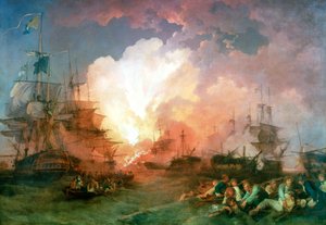 ナイルの戦い、1800 作： Philip James de Loutherbourg