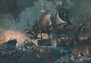 栄光ある6月1日、c1795 作： Philip James de Loutherbourg