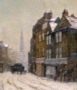 「聖マリア・ル・ストランド教会のあるドゥルーリー・コート」、1880年