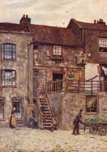Old Houses、インナーヤードオブホワイトハートイン、サザーク、1884 作： Philip Norman