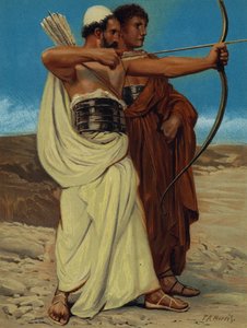 ジョナサンとダビデ（クロモリト 作： Philip Richard (after) Morris