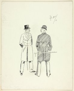 杖を持った 2 人の紳士 作： Philip William May