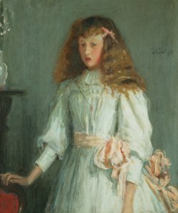 白いドレスの少女 作： Philip Wilson Steer