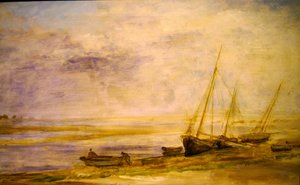 ブラックウォーター川の河口の干潮時（オイル） 作： Philip Wilson Steer