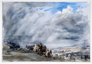 嵐の日、グロスターシャー、1902年頃 作： Philip Wilson Steer