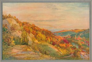 赤い橋、Ironbridge、1910年、c1932 作： Philip Wilson Steer