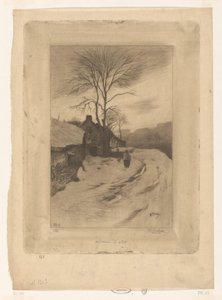 裸木の道路沿いの農場 ハイバー（原題） 作： Philip Zilcken (signed by artist)