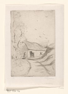 田舎道の家 Chaumière a Vleurgat (Bruxelles) (原題) 作： Philip Zilcken (signed by artist)