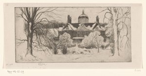 雪のハウステンボス La Maison du Bois, La Haye (原題) 作： Philip Zilcken (signed by artist)