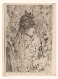 花束を持つ女性 La Bête à Bon Dieu (原題) 作： Philip Zilcken (signed by artist)