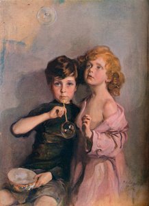 私の子供、スティーブンとポール、c1910。 作： Philip de László
