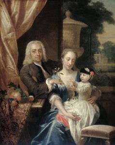 アイザック・パーカー (1702-1755)、妻のジャスティナ・ヨハンナ・ラムスクラマー (1702-1798)、息子のウィレム・アレクサンダー (1740-1747)