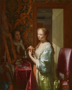彼女のトイレでの女性、1720年頃 作： Philip van Dijk
