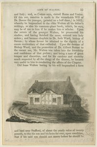 Stafford - Cottage of Isaac Walton: Engraving, nd [?early 19 cent] (print) 作： Philipp Audinet