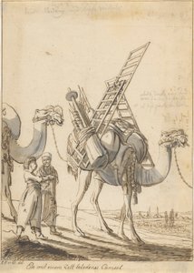 テントを積んだラクダ (テント屋のラクダを持つ男) 作： Philipp Ferdinand von Gudenus