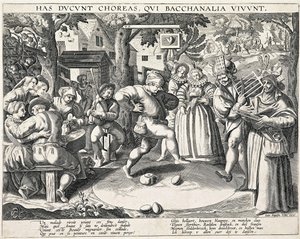 エッグダンス、c. 1580年。 作： Philipp Galle