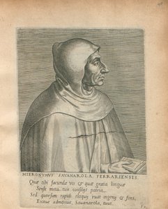 ジローラモ・サヴォナローラ、1572年。 作： Philipp Galle