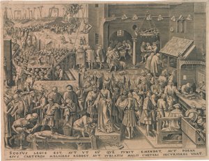 7つの美徳、1559年からのJustitia Justice。 作： Philipp Galle