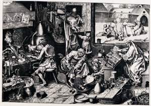 錬金術師、1558 作： Philipp Galle