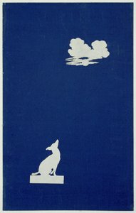 月に吠える犬（紙にコラージュ） 作： Philipp Otto Runge