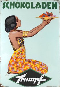トルンプ チョコレートの看板、1920 年代。 作： Philipp Zehbe