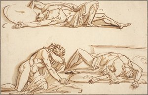 アキレスとパトロクロス 作： Philippe Auguste Hennequin