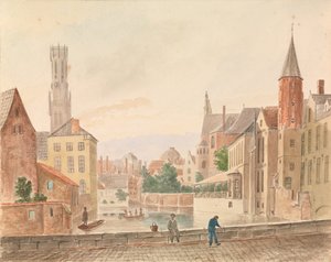 Bruges (aguarela sobre papel) 作： Philippe Auguste de Peellaert