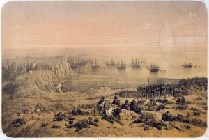 クリミア戦争（1853-1856）：1854年09月20日のアルマの戦い。イラスト 作： Philippe Benoist