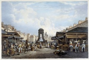 無垢の泉の周りの散歩（1840年頃） - "Promenade dans Paris et ses environs", ill. by Jacottet and Benoist, Paris, v.1840.