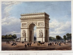 凱旋門-ジャコテとブノワが設計した「パリとその周辺のプロムナード」（1840年頃）の中で 作： Philippe Benoist