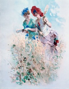 春 リトグラフ フィリップ・ジャック・リンダー(1835-?) 19世紀 個人蔵