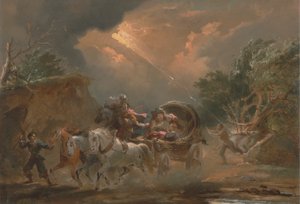 Valmentaja ukkosmyrskyssä 作： Philippe Jacques de Loutherbourg