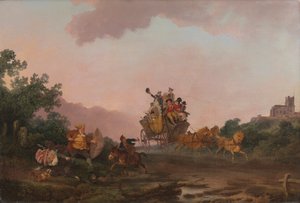 コーチの歓楽者 作： Philippe Jacques de Loutherbourg