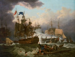 カンパーダウンの戦い 作： Philippe Jacques de Loutherbourg
